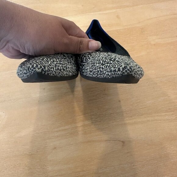 Rothy’s Point Women's Midnight Black Sparkle Pointed Toe Ballet Flats Retired 8 - Picture 4 of 6